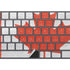 Canada Flag Distressed Magic Keyboard with Numeric Keypad Skin